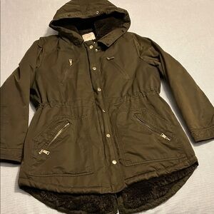 Beautiful LOFT fur lined hooded coat.